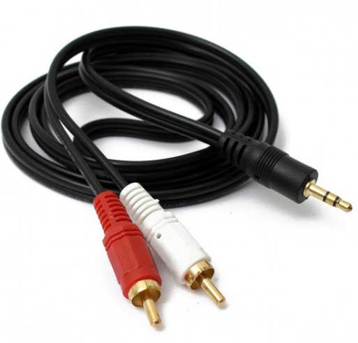 Cable Sonido Plug 3.5 Mm a 2 RCA Audio 1.5 Mts