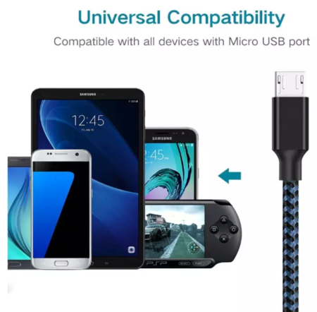 Cable Micro USB para sincronizar y cargar celular y tablets- 1 metro - Blue
